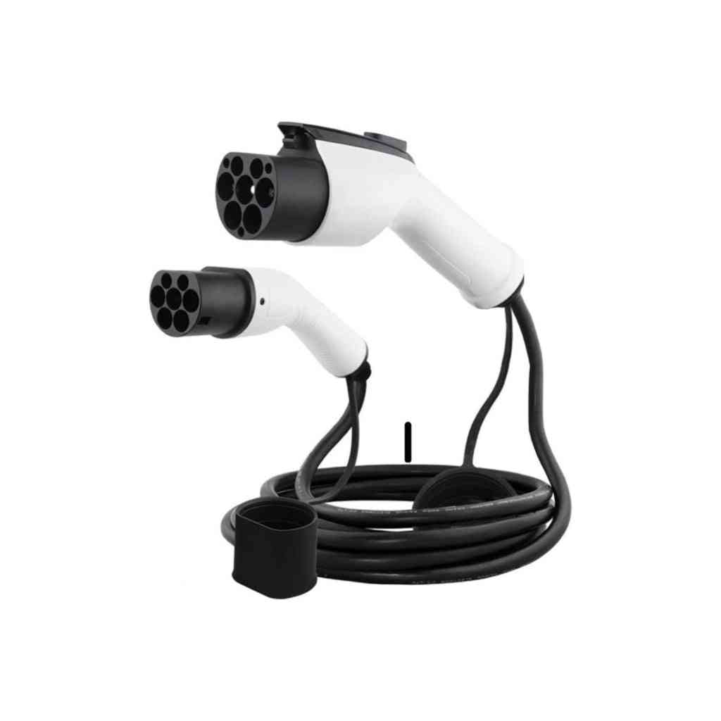 Кабел за зареждане на китайски електромобил с конектор Type 2 / GB/T в профил