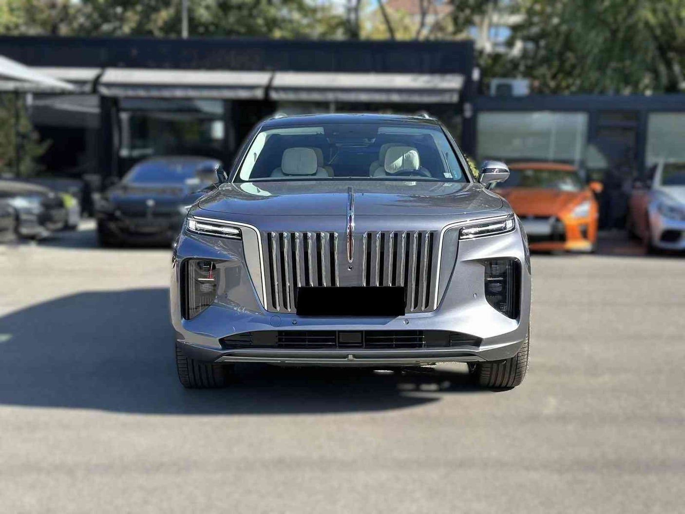 НОВ HongQi E-HS9 99kWh 2022 551 к.с. 450км. на зареждане, 13000 км. 6+1 места - отпред