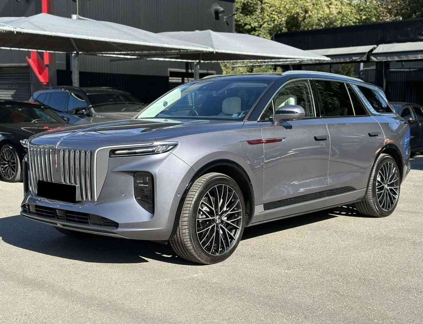 НОВ HongQi E-HS9 99kWh 2022 551 к.с. 450км. на зареждане, 13000 км. 6+1 места - отпред