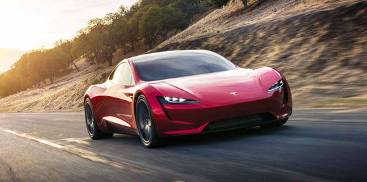 Електромобил - Tesla Roadster - в движение