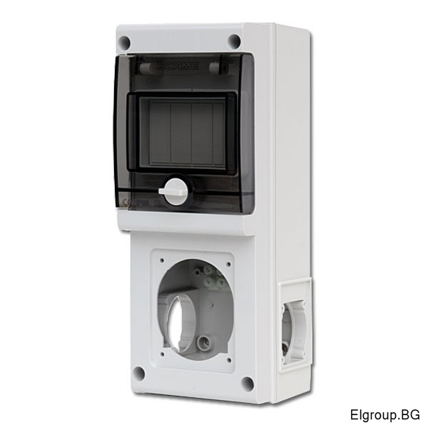 Ел. Табло 4-DIN 1-контакт 16A/32A и 2 x ШУКО Scame Block