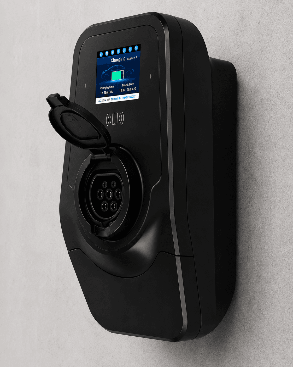 Зарядна станция ELNEXUS  EV22 PRO контакт Тип 2 | 22 kW AC с диплей