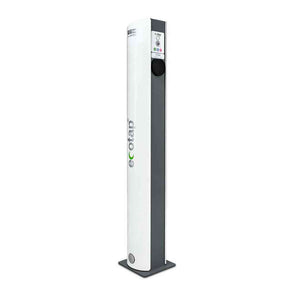 Ecotap Duo LAN зарядна станция за 2 електромобила с Type 2 конектор, подходяща за офиси и хотели. Компактна и устойчива конструкция.
